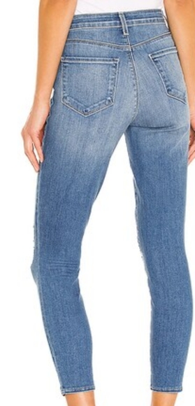 L'agence  Margot Skinny High Rise Destressed Blue Jeans Size 27 - Picture 10 of 10